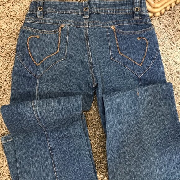 Y2K Size 7/8 Gnger Wide Leg Jeans. Runs Small. New With Tags - Picture 3 of 3